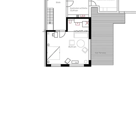 Apartment Eg-zimmer Mit Bad Und Terrasse Kassel